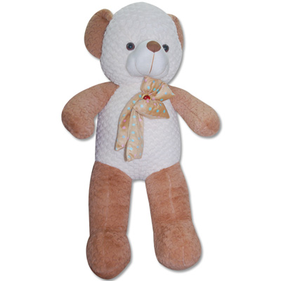 "White and Brown Soft Teddy BST 3618-001 - Click here to View more details about this Product